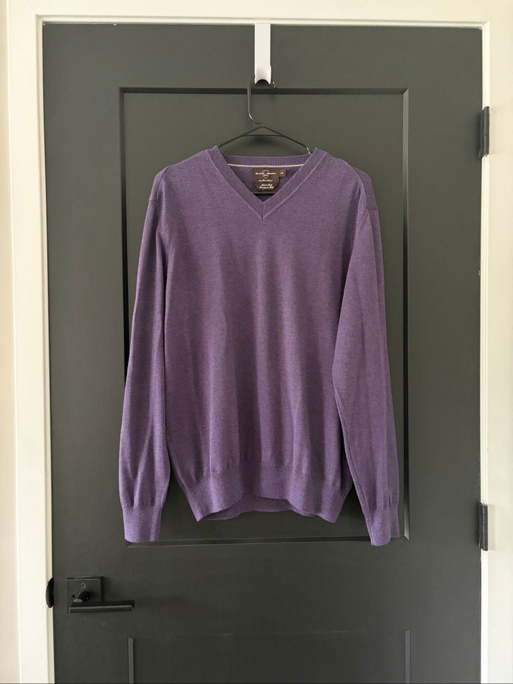 Black Brown 1826 100% Merino Wool Purple Sweater Made in Italy Men’s Size L